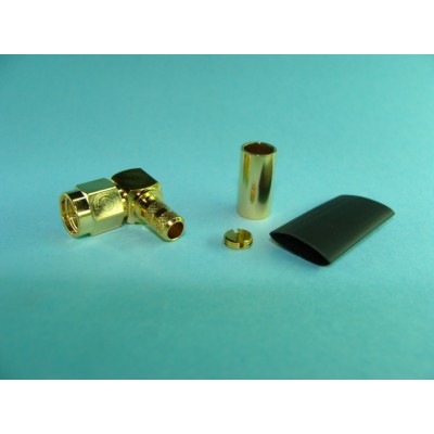 SMA MACHO CRIMP 90º RG-174 POLARID. INVER.